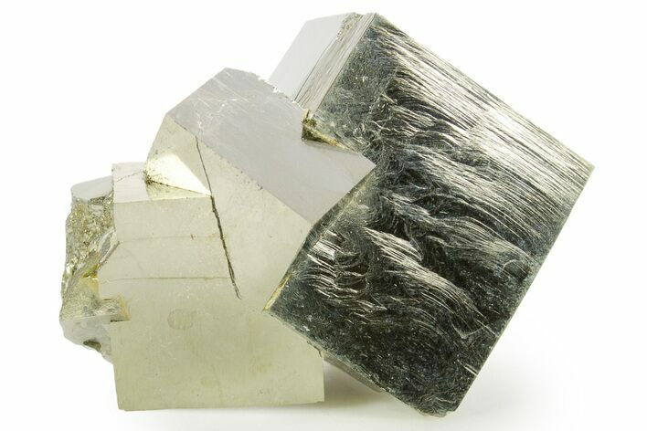 Shiny, Natural Pyrite Cube Cluster - Navajun, Spain #361933